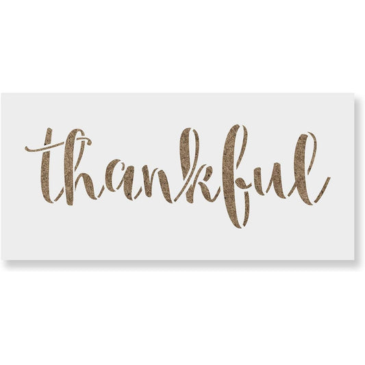 Thankful Stencil Template - Reusable Stencils with Multiple Sizes Available 36"x24"