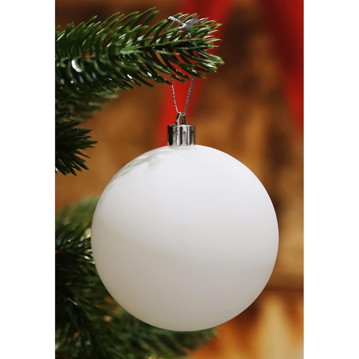 Sleetly DIY Christmas Ornaments for Painting, Solid White, 3.15 Inch, Set of 24