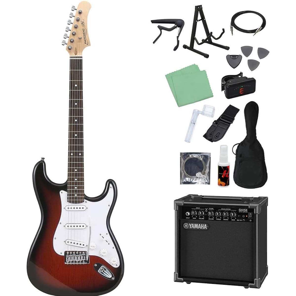 Photogenic ST-180 RDS Electric Guitar Beginner 14-piece Set [Includes GA15II] Stratocaster Type Photogenic