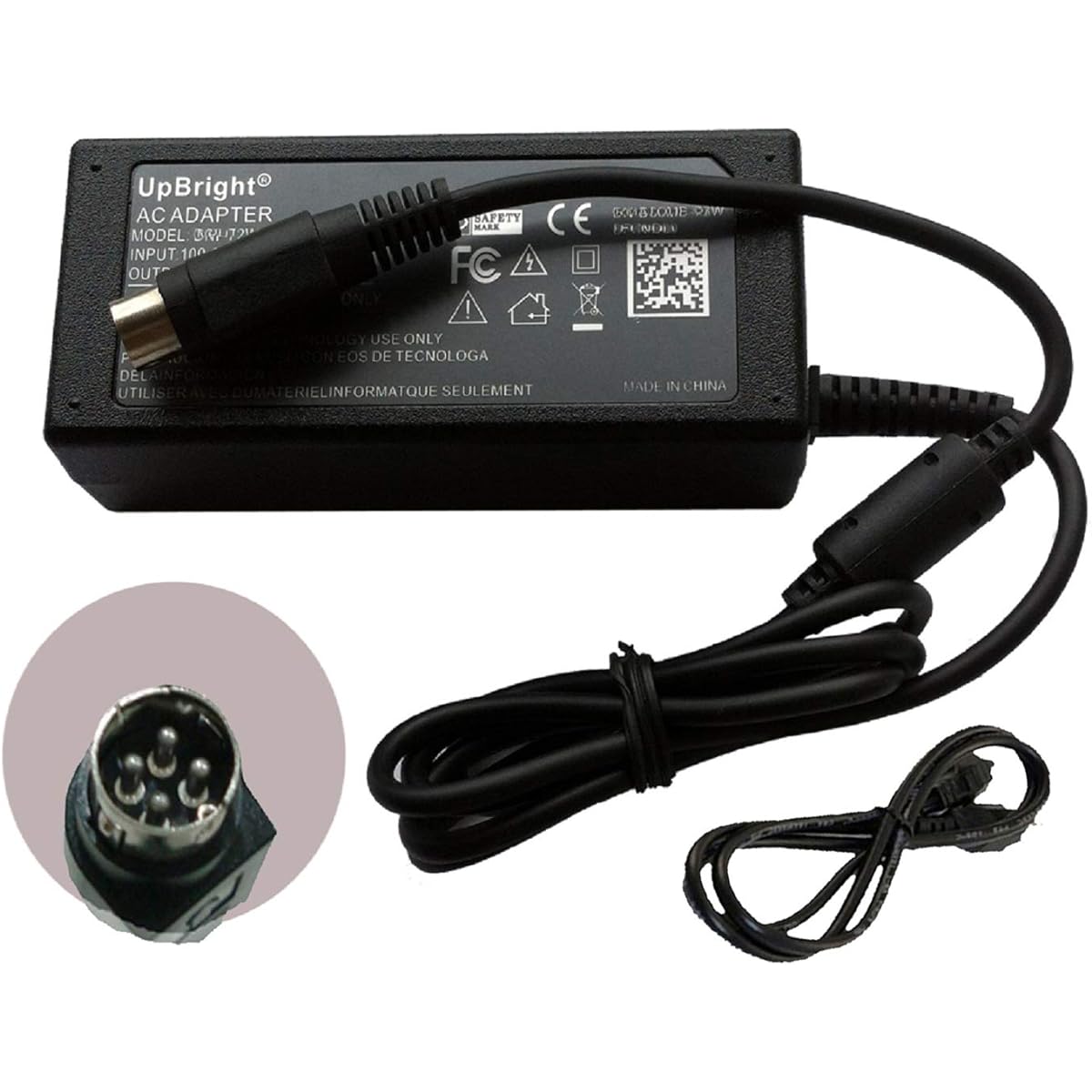 UpBright 4 Pin 54V AC/DC Adapter FSP Group FSP090-DMBC1 FSP090-AWBN2 FSP090DMBC1 9NA0903507 9NA0903503 9NA0903501 54VDC 1.66A 1.67A 90W Compatible with DC5 4V 1666. 0mA 1670mA 54.0V Power Charger