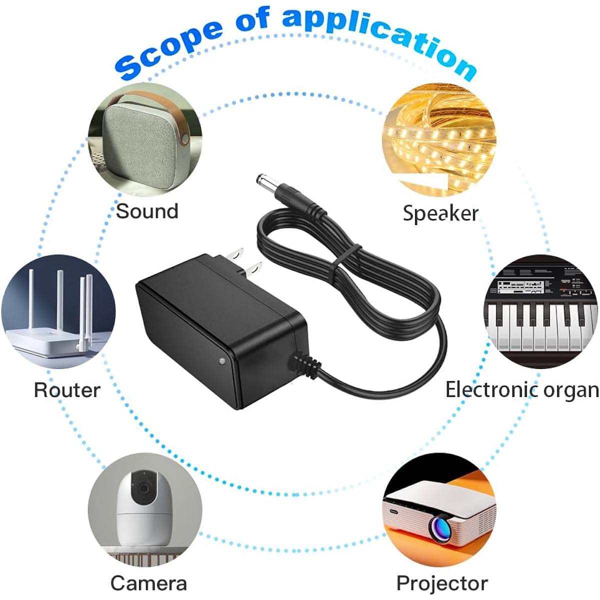MTDZKJG 6V 2A DC Power Adapter 6V Power Adapter AC 100~240V to DC 6 Volt 2Amp 1A Transformer Equipment for Humidifier, Blood Pressure Monitor, etc. with 5.5 x 2.5mm/2.1mm DC Plug