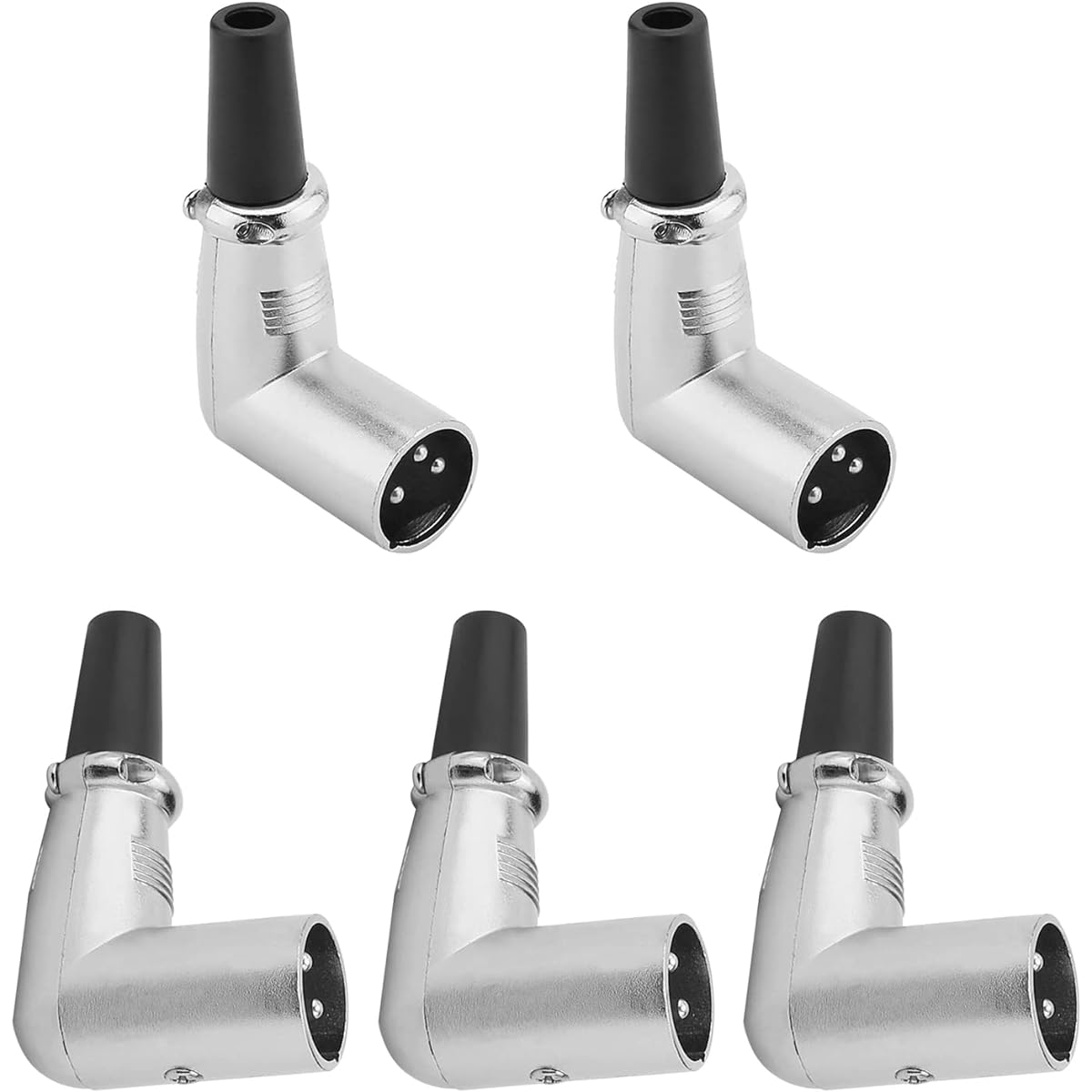 Heyiarbeit Mini XLR Male Converter Adapter Zinc Alloy 3 Pin Converter Recording Studio Video Audio System LY-KN5027 5pcs