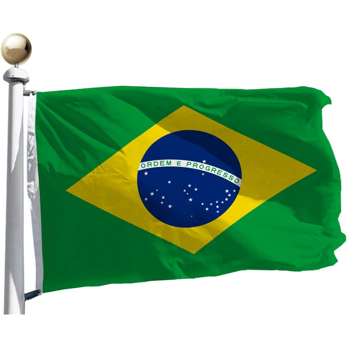 Brazil Flag 3x5ft Large Size 100D Polyester Suitable for Outdoor and Indoor Use Brazil Flag Home Decor Yard Garden Gift Banner