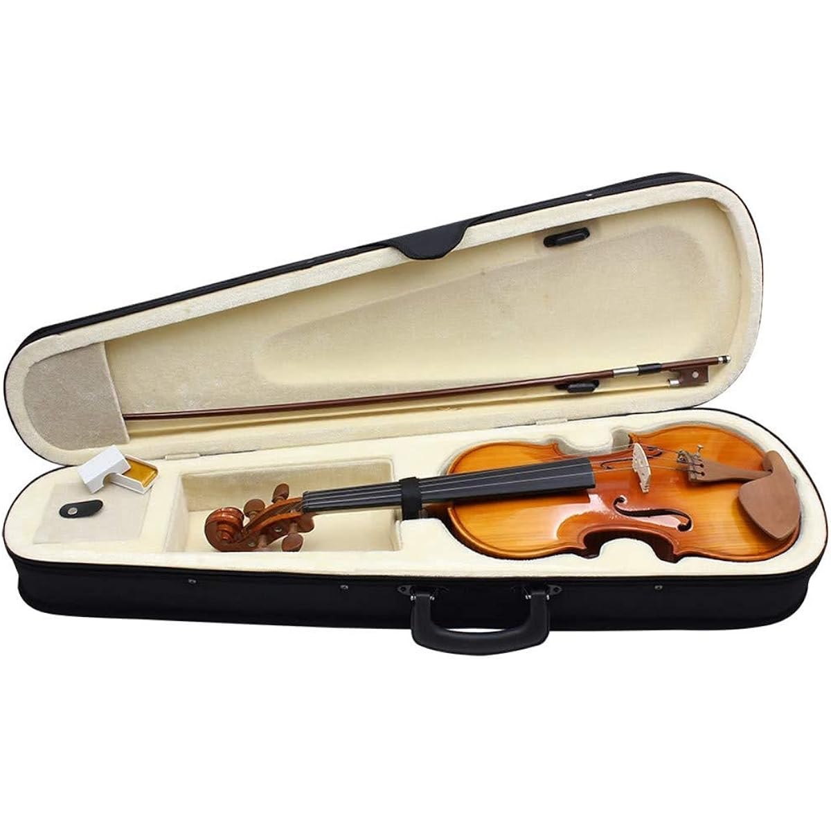Violin Beginner Student Performer Jujube Wood Full Size 4/4 Natural Acoustic Solid Wood Spruce Flame Maple Veneer Violin Fiddle