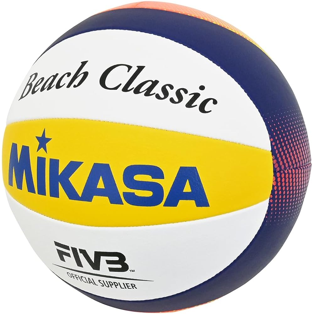 MIKASA Beach Volleyball Practice Ball (General/University/High School/Junior High School) White/Yellow/Blue/Red BV551C-WYBR Recommended Internal Pressure 0.175-0.225 (kgf/㎠)