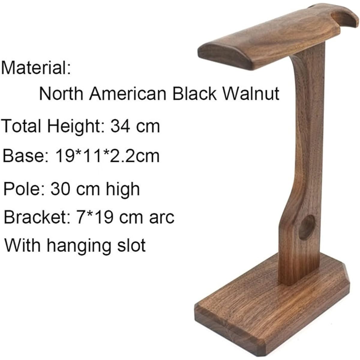 Headphone Stand/Headset Holder Handmade Headphone Stand Multifunctional Wooden Headphone Holder Walnut/Rosewood/Red Pear Flower/Earphone Headset Stand Desk Display Shelf PC Gaming Headset Stand (Color: Brazilian Rosewood)