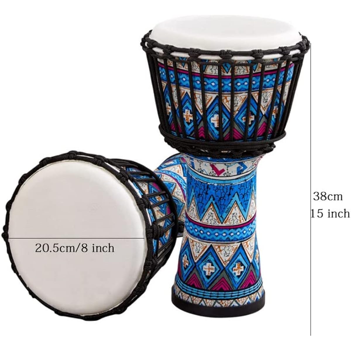 Unique Slit Drum Djembes 8 Inch Portable Ethereal Drum Creative Colorful Art Hand Drum Percussion Drum Accessories Tongue Drum Beautiful Voice