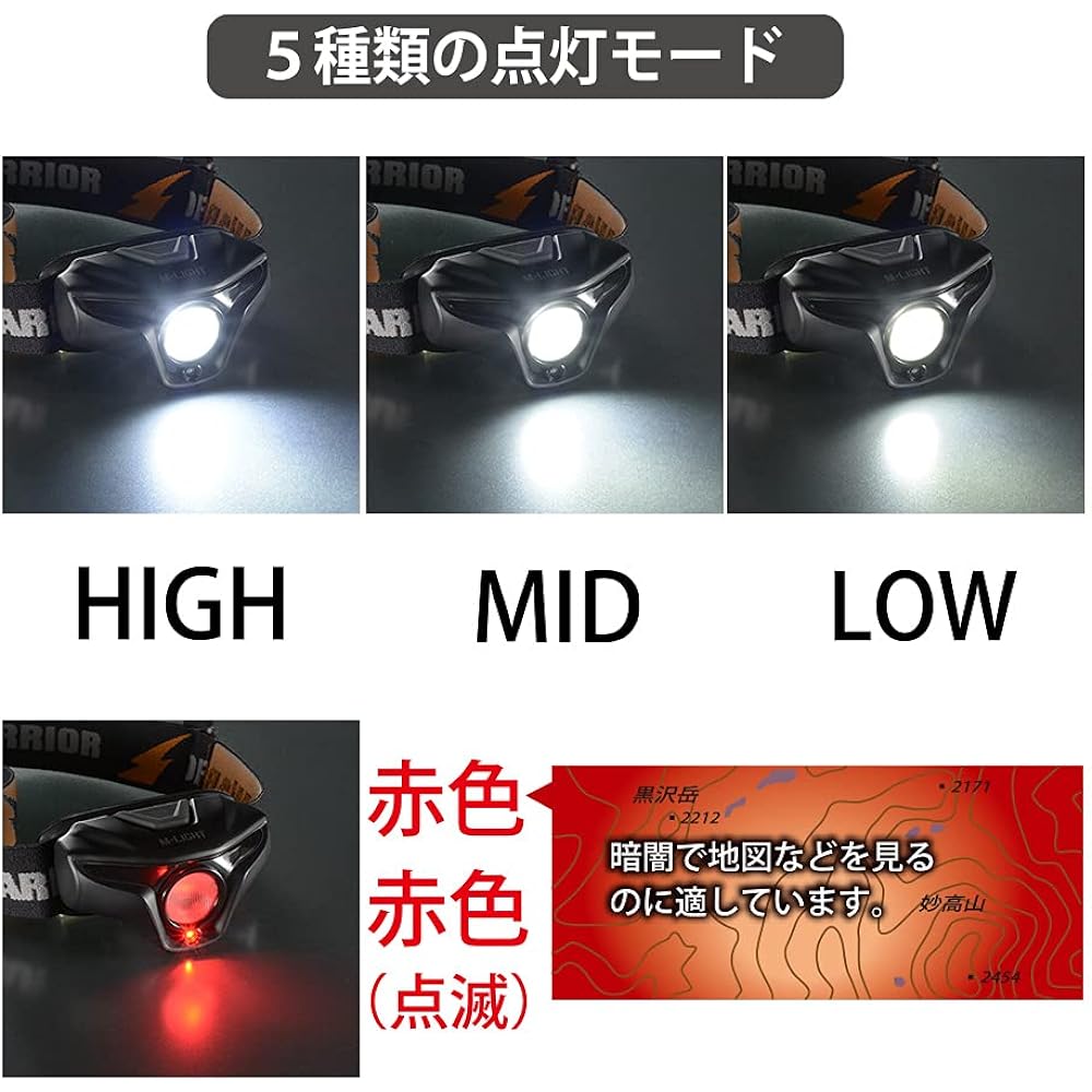 Ohm Electric LED Headlight USB Rechargeable 350 Lumens LC-MUSB350R-K 08-1326 OHM