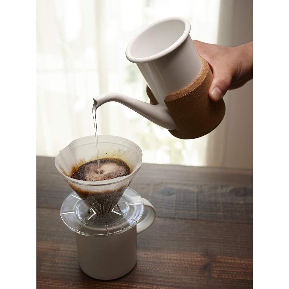cupPot Hand Drop Type Enamel Pot Brown (Peppermint Blue)