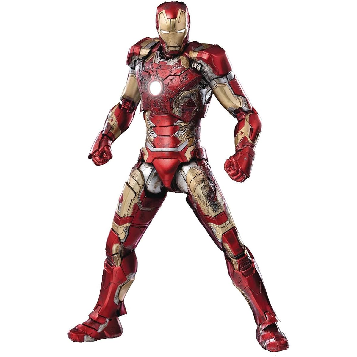 ThreeZero Avengers Infinity Saga Iron Man MK43 Dlx Battle Damage 1/12 Action Figure (Net)