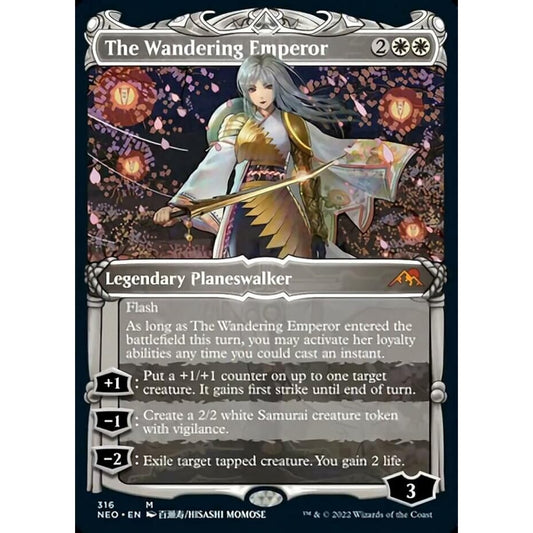 Magic: The Gathering - Wandering Emperor (316) - Showcase - Foil - Kamikawa: Neon Dynasty