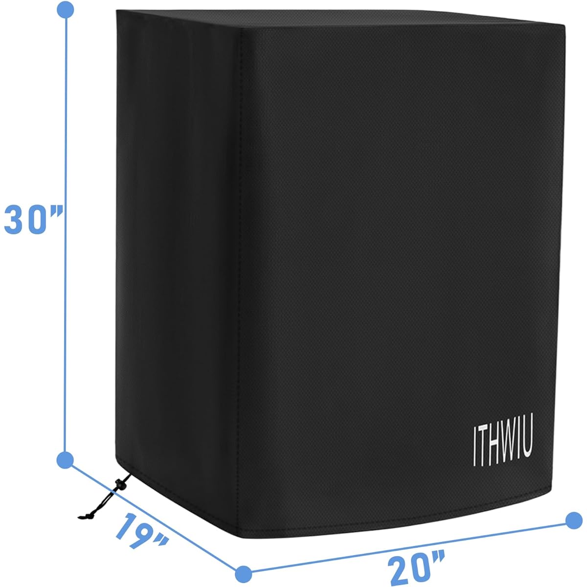 ITHWIU 15" PA/DJ Lightweight Power Speaker Cover for Stand Mount Speakers - Tear Proof, UV Resistant, Waterproof with Adjustable Drawstring, Black