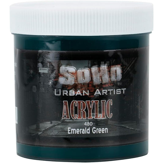 Soho Urban Artist Acrylic 500ml Jar – Emerald Green