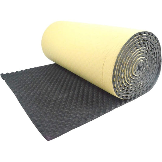 2CM Thick Soundproof Roll, Self-Adhesive Easy Installation Sound Absorbing Cotton for Office, Home Studio 10 Square Meters (Red) (Black)