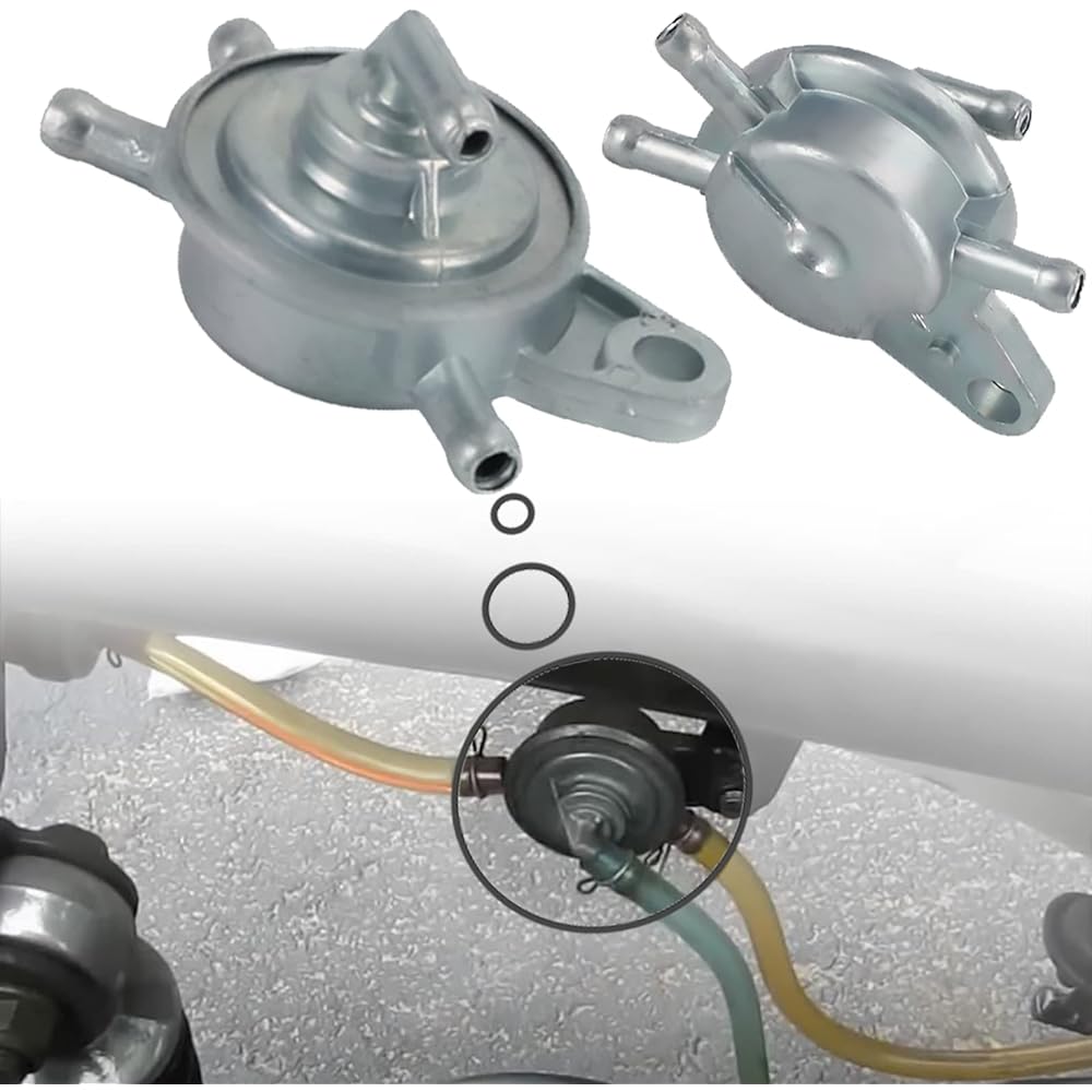 GLENPARTS Vacuum Fuel Pump Petcock China GY6 49cc 50cc 70cc 90cc 110cc 125cc 150cc 139QMB 152QMI 157QMJ 4 Stroke Roketa Sunl Taotao China ATV Scooter Go Kart 4 Wheeler Dune Buggy