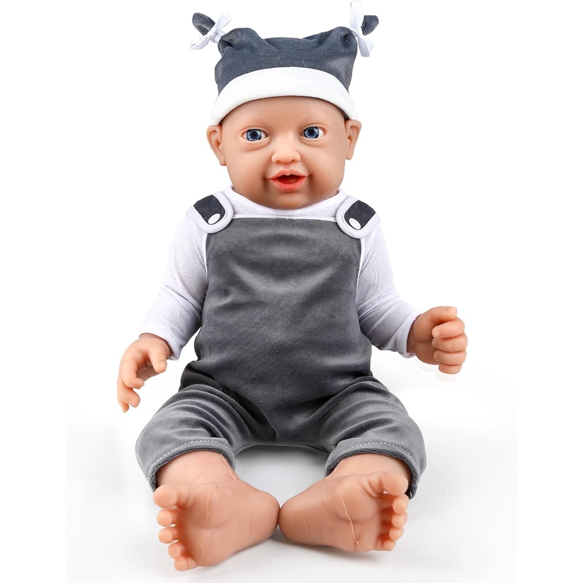 IVITA 14 Inch Full Silicone Baby Doll Realistic Not Vinyl Doll Lifelike Silicone Baby Doll Children/Christmas/Children's Day - Boys