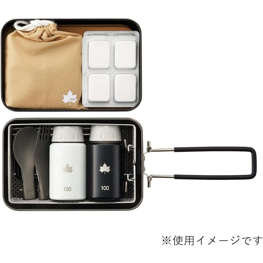 LOGOS LOGOS Stack Female Kit & Metal Case Set 88230243 Black [Female Kit] (Approx.) Width 19.5 x Depth 11.5 x Height 5.5 cm