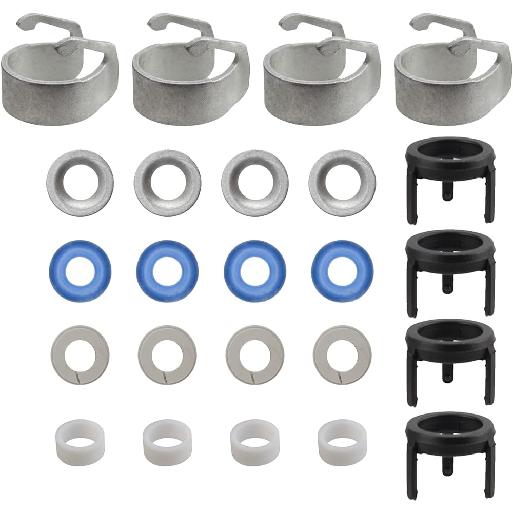 MOTOALL 06J998907A Engine Fuel Injector Seal Repair Kit A3 A4 A5 Q3 TT Quattro 4 Pack