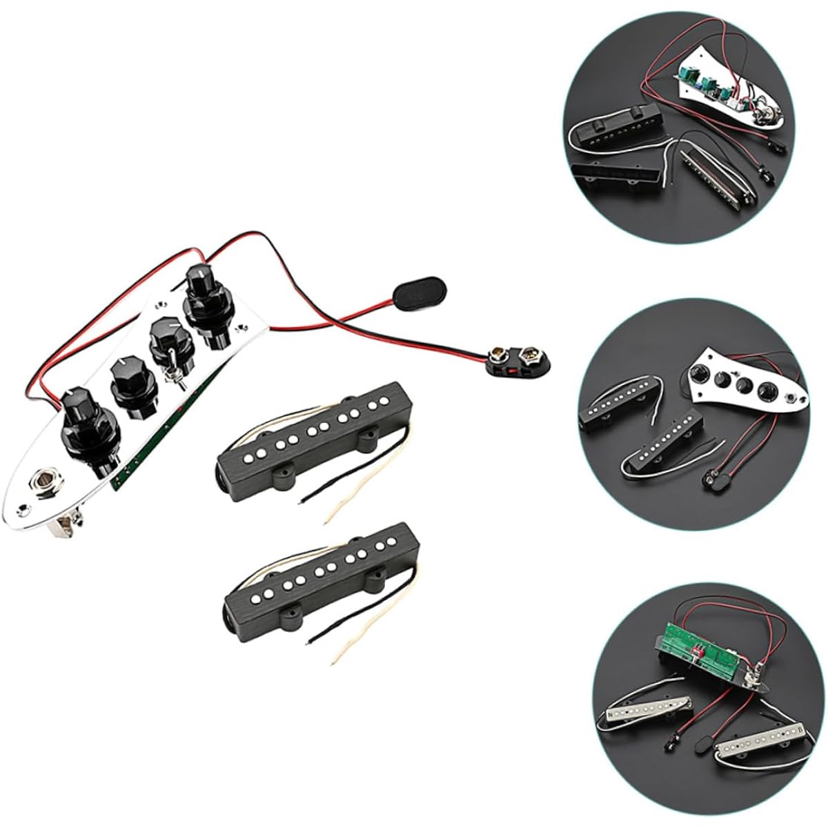 Vaguelly 1 Set Pickup Acoustic Guitar Amplifier Bass Humbucker Tone Tool Simple Bass Parts Bass Supply Bass Parts Si