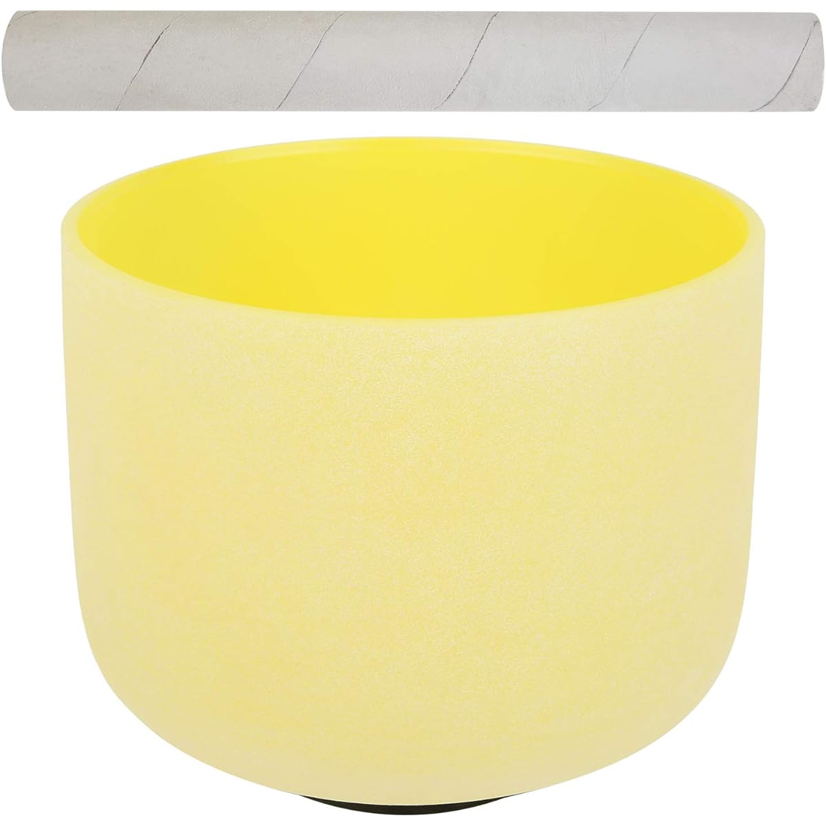 Singing Bowl Meditation B Note Musical Instrument Bowl Decoration Crystal Bowl Classroom (Yellow)