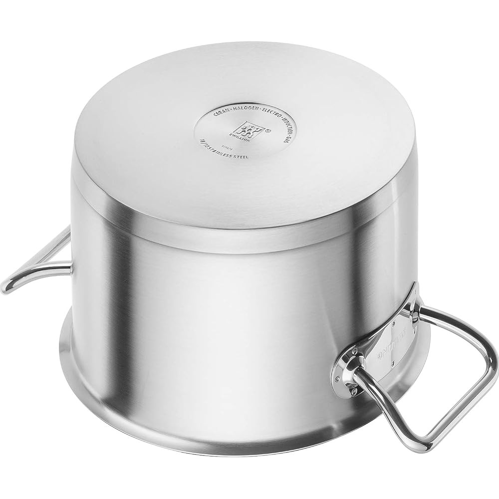 ZWILLING "Pro Stew Pot 20cm (with glass lid)" Two-handed pot Stainless steel 3-layer bottom structure IH compatible 3.0L 10 year warranty [Authorized Japanese product] 65122-200