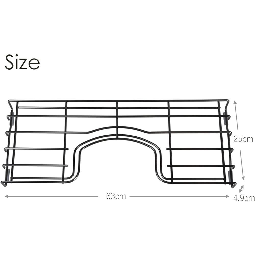 Takubo Industrial Exhaust Cover Rack Gas Stove Auxiliary Trivet Black 60cm GC-60