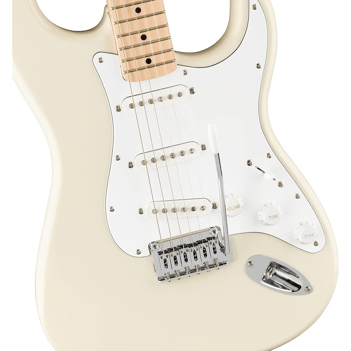 Squier by Fender/Affinity Series Stratocaster Maple Fingerboard White Pickguard Olympic White