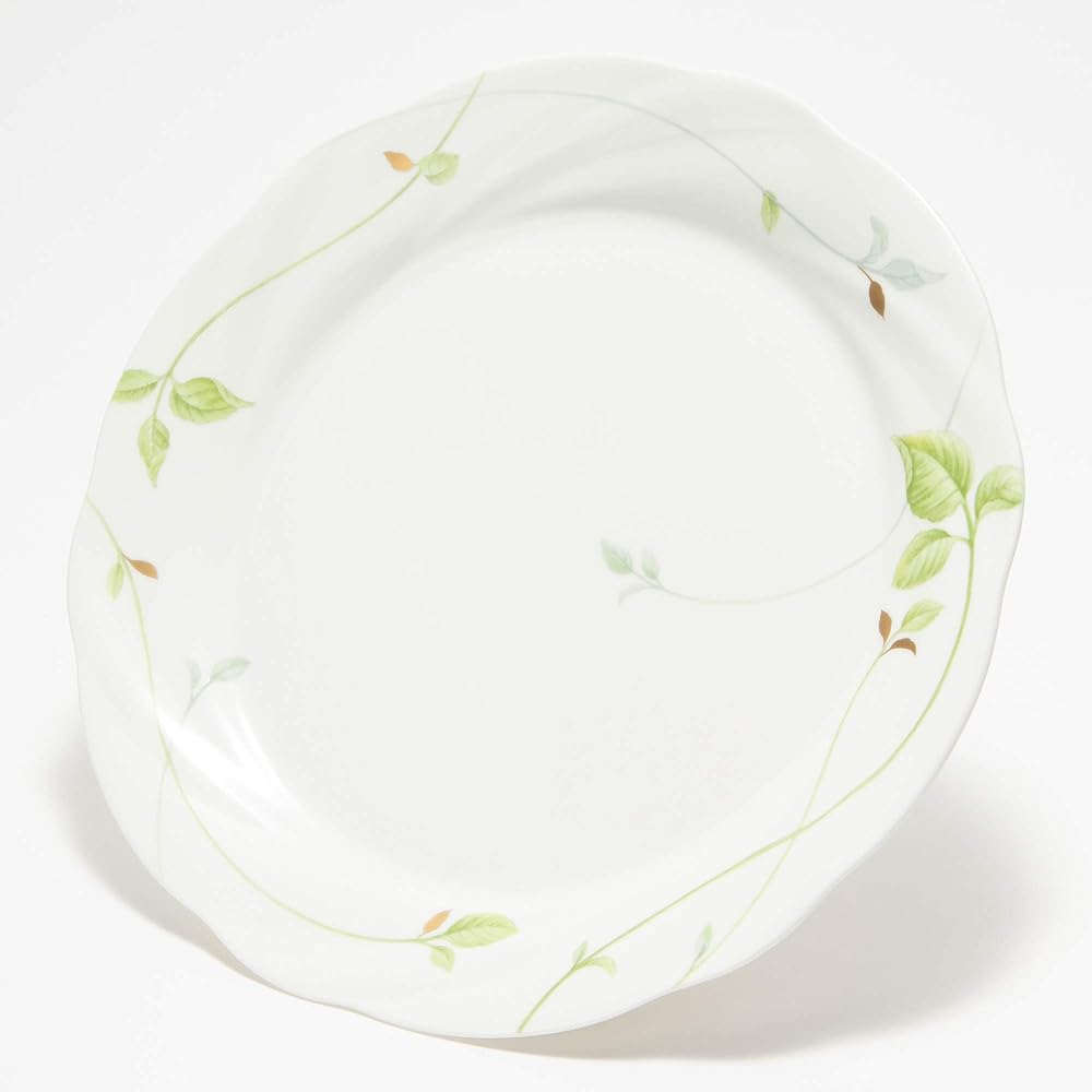 NARUMI Plate Lemon Balm 27cm Green Plant Pattern Lunch Plate One Plate Dinner Made in Japan 8365-1952