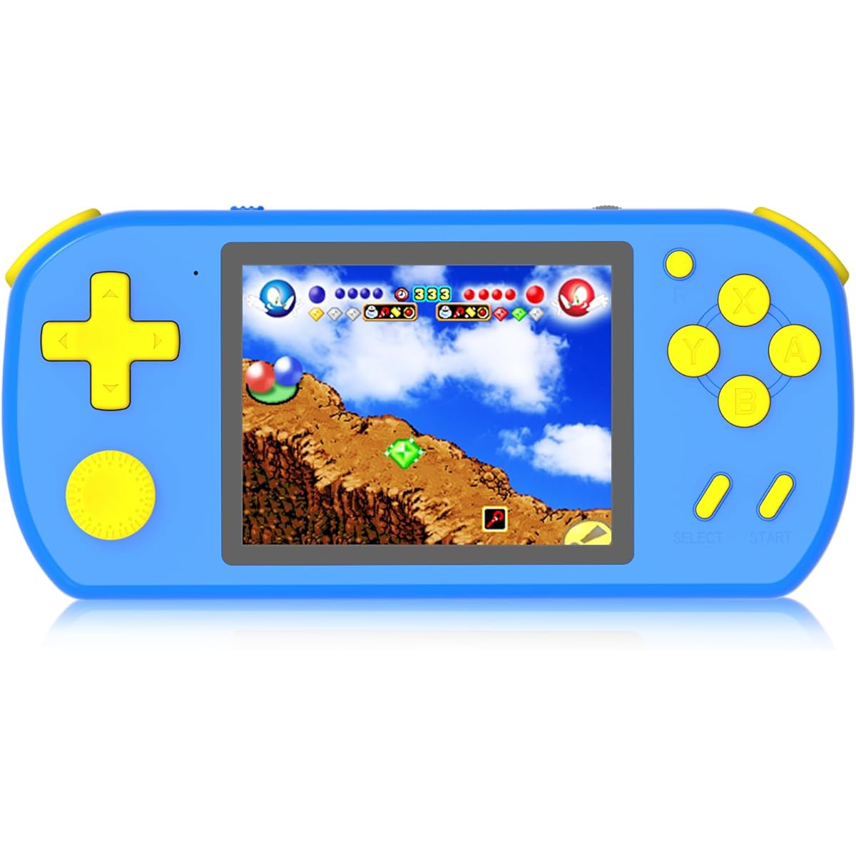 TEBIYOU Handheld Game Console for Kids, Preloaded 218 Retro Video Games, Portable Game Player with Rechargeable Battery, 3" LCD Screen, Mini Arcade Electronic Toy Gift for Boys Girls, Blue