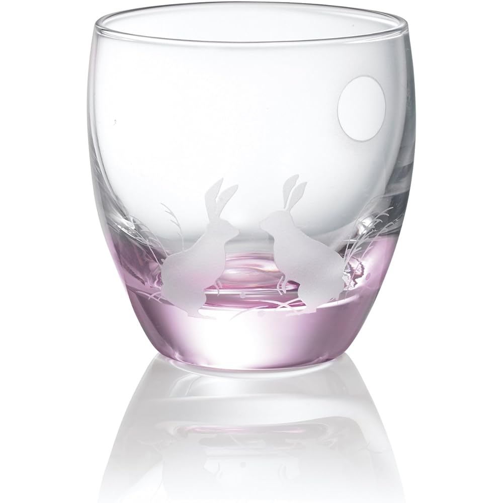 Otsukaglass Rabbit Glass Carafe & Sake Cup Set 16-756-5 Carafe - Approx. Diameter 3.8 x Width 9.4 x Height 12.5cm, Round Sake Cup - Approx. Diameter 5.7 x Height 6.1cm