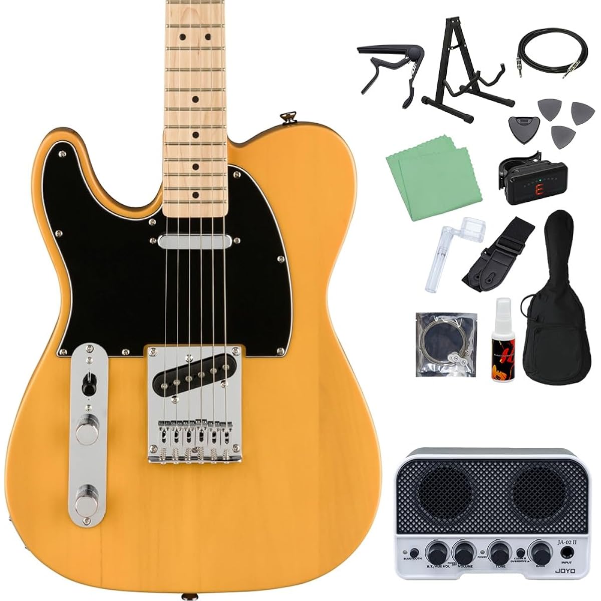 Squier by Fender Affinity Series Telecaster Left-Handed Butterscotch Blond 14-piece electric guitar beginner set [Includes Bluetooth mini amp] Telecaster Left-handed Squier/Squier