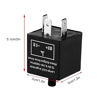 3 Pin CF-13 CF13 EP34 Electronic Flasher Relay Fixed Turn Signal Speed Adjustable Function Helps Repair LED Bulb Fast Flashing Problem for Motorcycle Car Turn Signal Brake Tail Light