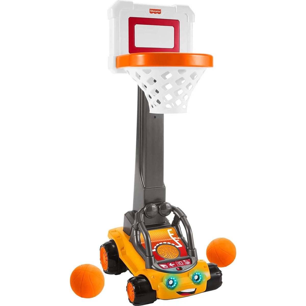 Fisher-Price Electronic Basketball Toy B.B. Hoopster Motorized Hoop With Lights Sounds & Game Play For Preschool Kids Ages 3+