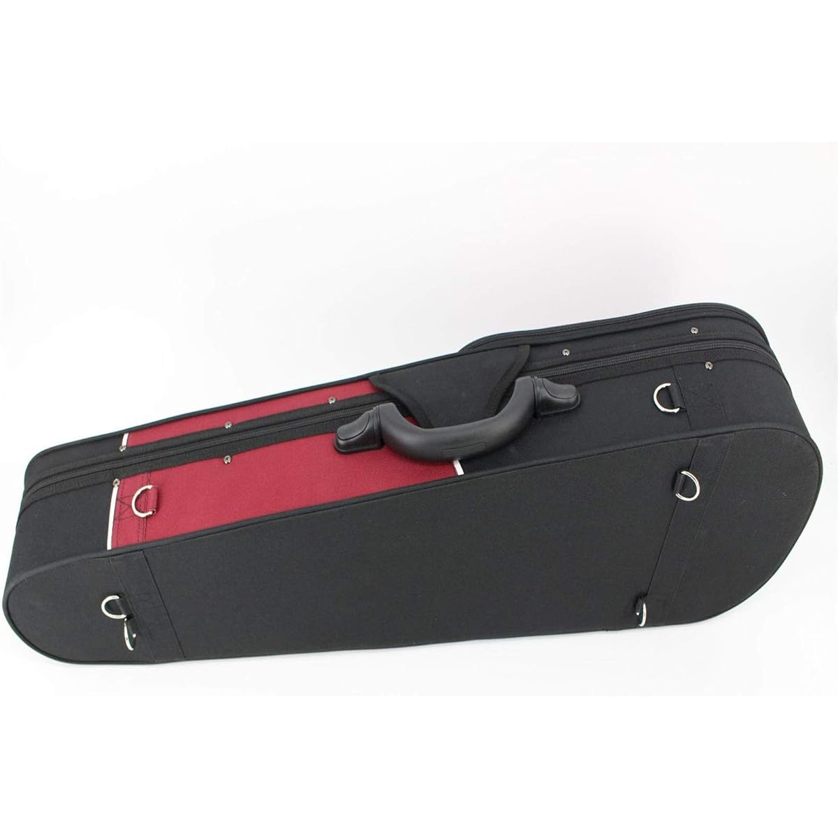 Violin Case Violin Hard Case Red Music Professional Triangular Lightweight Suspension Sturdy Lightweight Pressure Resistant (Color: Red, Size: 3/4)