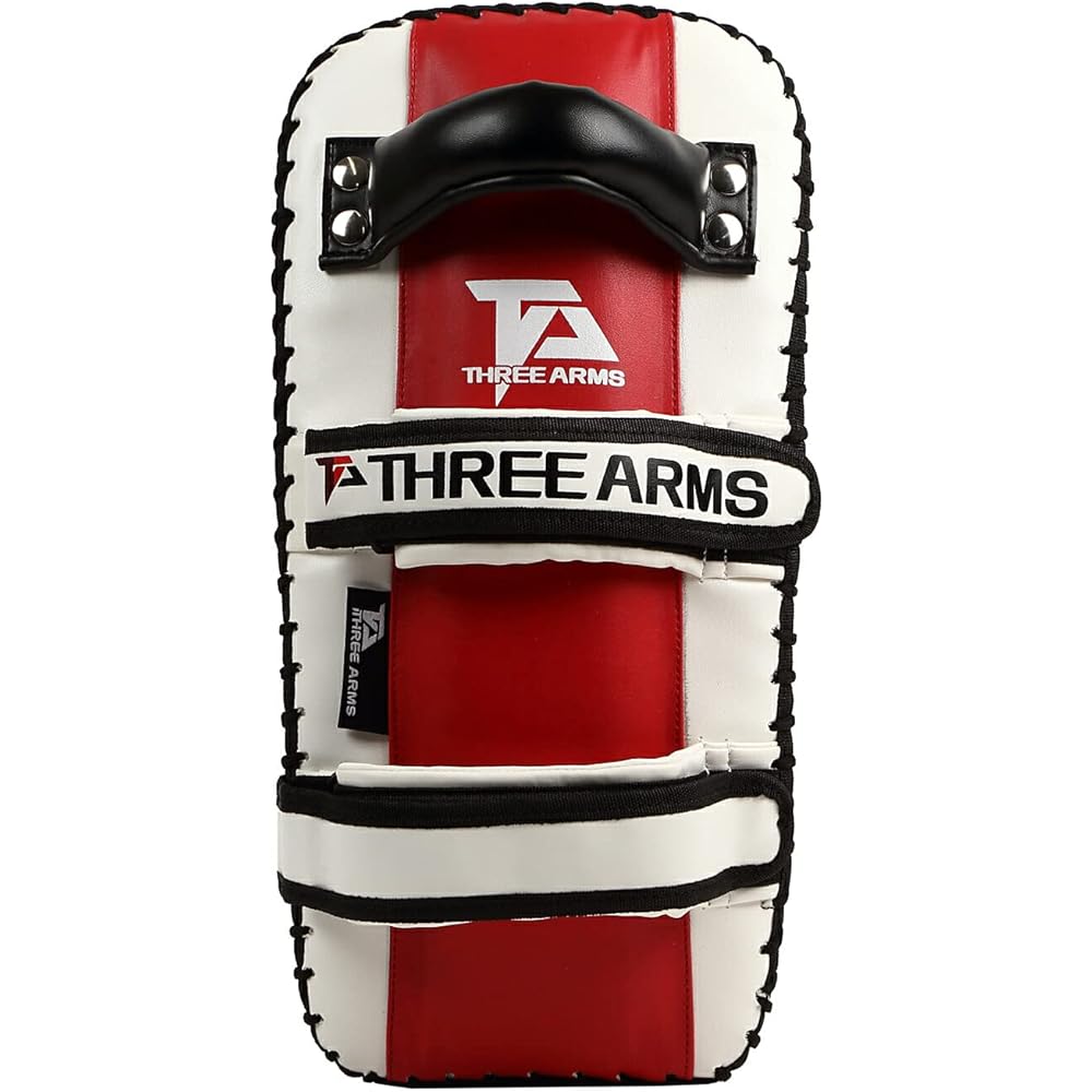 THREE ARMS Kick Mitts Set of 2 (Free Size/Adult) Absorbs Strong Kick (Mitt Hitting/Kickboxing/Karate/Martial Arts) 3 Arms