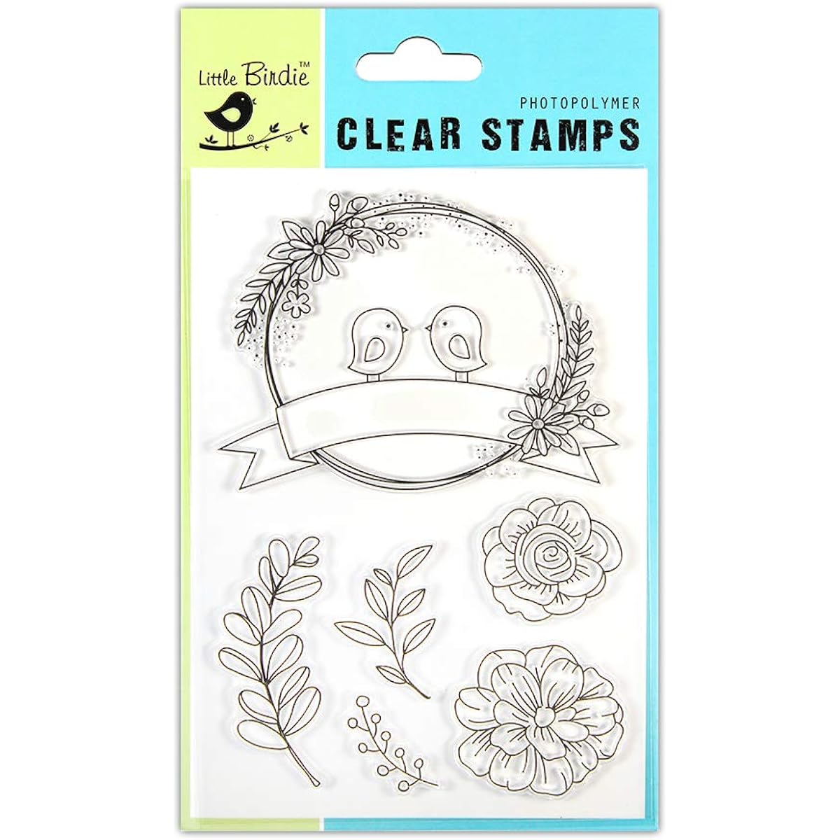 Itsy Bitsy Chirpy Garden Stamps (Clear, 4.5x6.5 inches) - 6 pieces