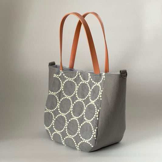 Mina Perhonen tambourine grey round tote minimal tote