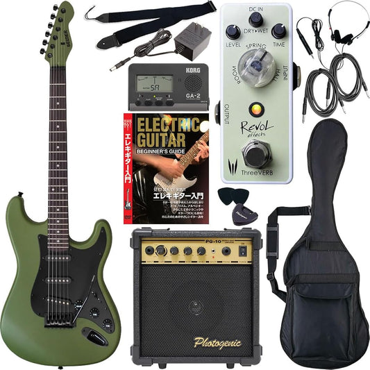 SELDER Electric Guitar Stratocaster Type ST-16/AMG Sakura Musical Instruments Original Revol effects Effector Introduction Set [Reverb Three VERB/ERV-01]
