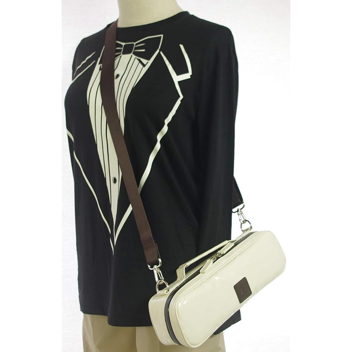 NAHOK Piccolo Case Guard "Mancini/wf" Ivory [German waterproof fabric x special temperature adjustment function & shock absorbing material + waterproof zipper] Fabric from Germany, Made in Japan.