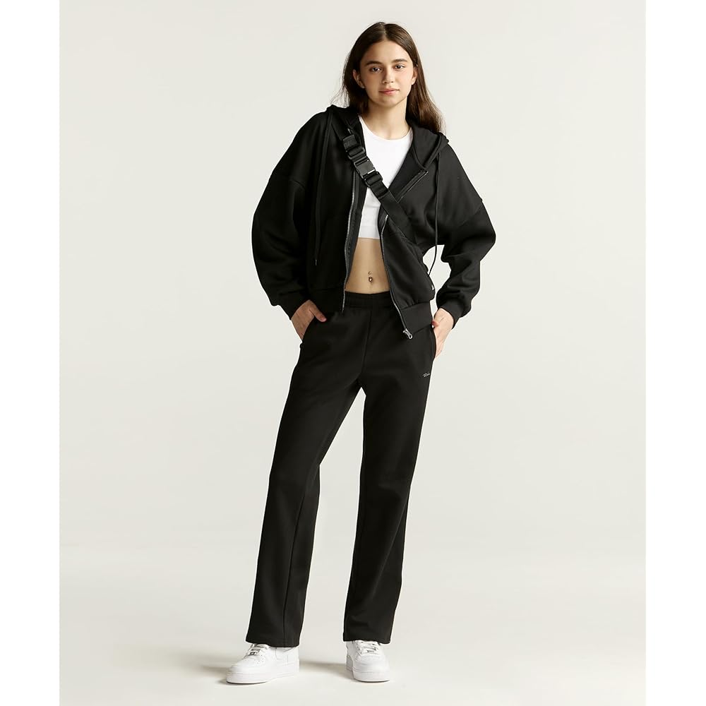 [Tesla] Women's Sweat Pants Jersey Straight Pants [Sweat Absorbent, Quick Drying, Heat Retention] Running Gym Training Long Pants
