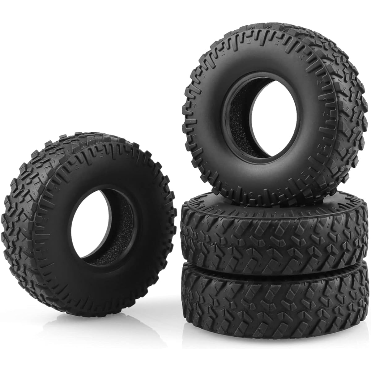 AIMROCK 1.0 Tire with Foam Multi-Terrain Wheel Tire for SCX24 Deadbolt Gladiator Brocon C10 JLU 1/18 1/24 RC Crawler 4WD Truck
