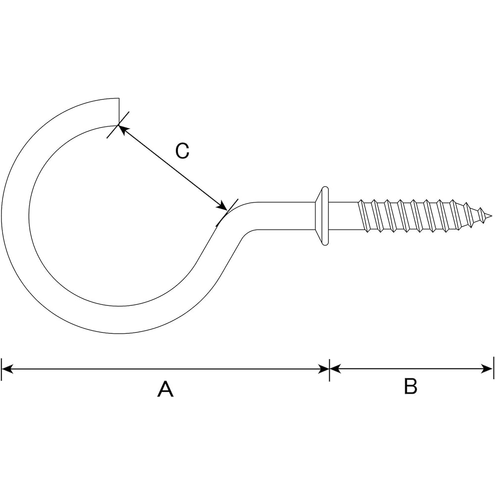 DAIDOHANT (Hanging Hardware/Hook) Bronze Long Leg Western Lantern Hanging [22mm] (A)22x(B)20x(C)8mm [Iron] (8 pieces) 10185192