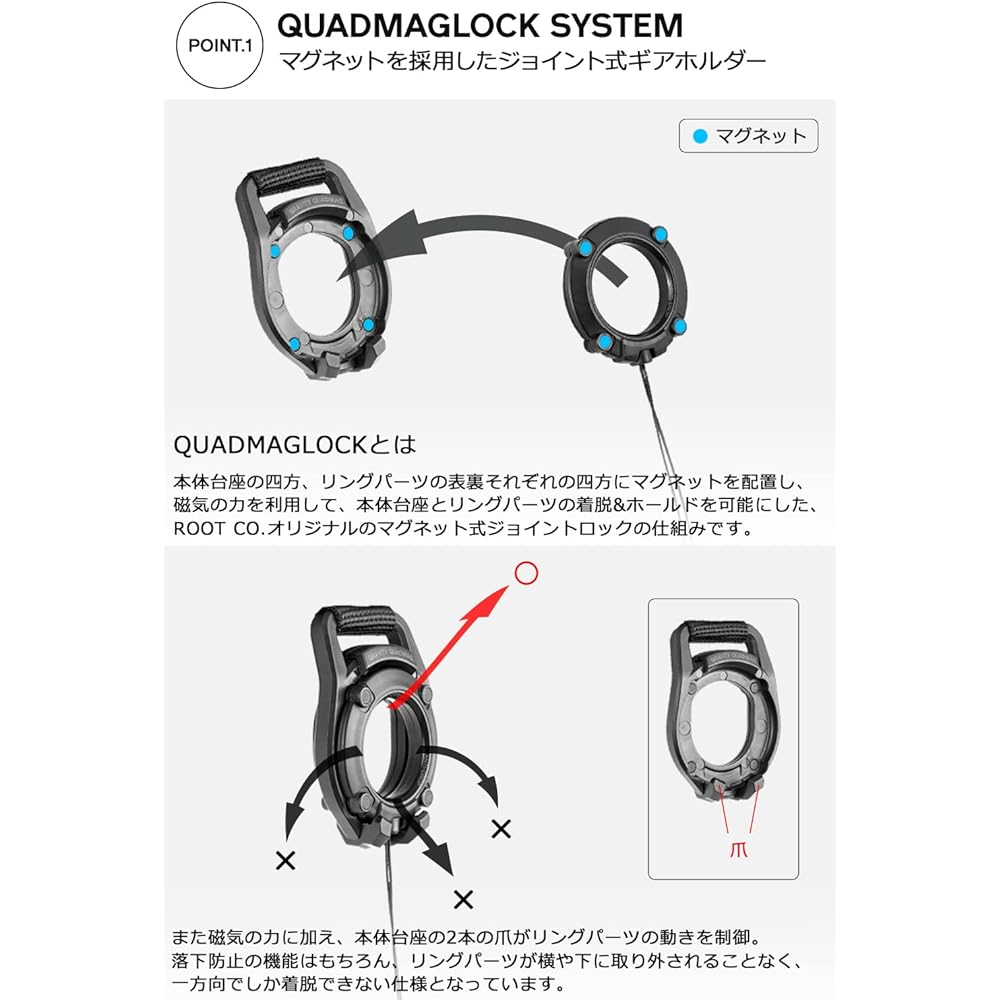 GRAVITY QUAD MAG. NECK/SHOULDER LOOP RING ver.