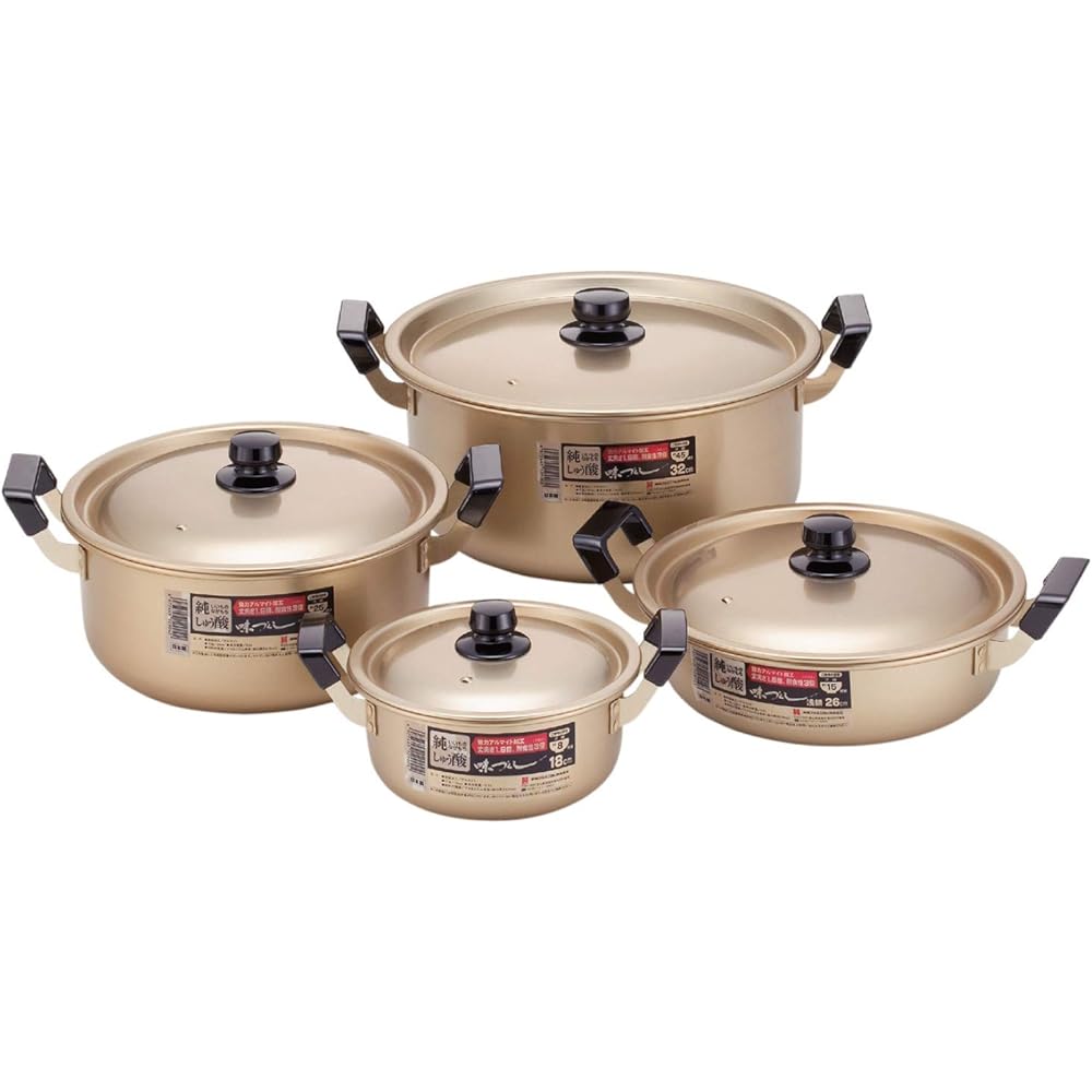 Hokuriku Aluminum Two Handed Pot 44cm [For Gas Fire Only] Lightweight Pure Oxalic Acid Full of Flavor Made in Japan