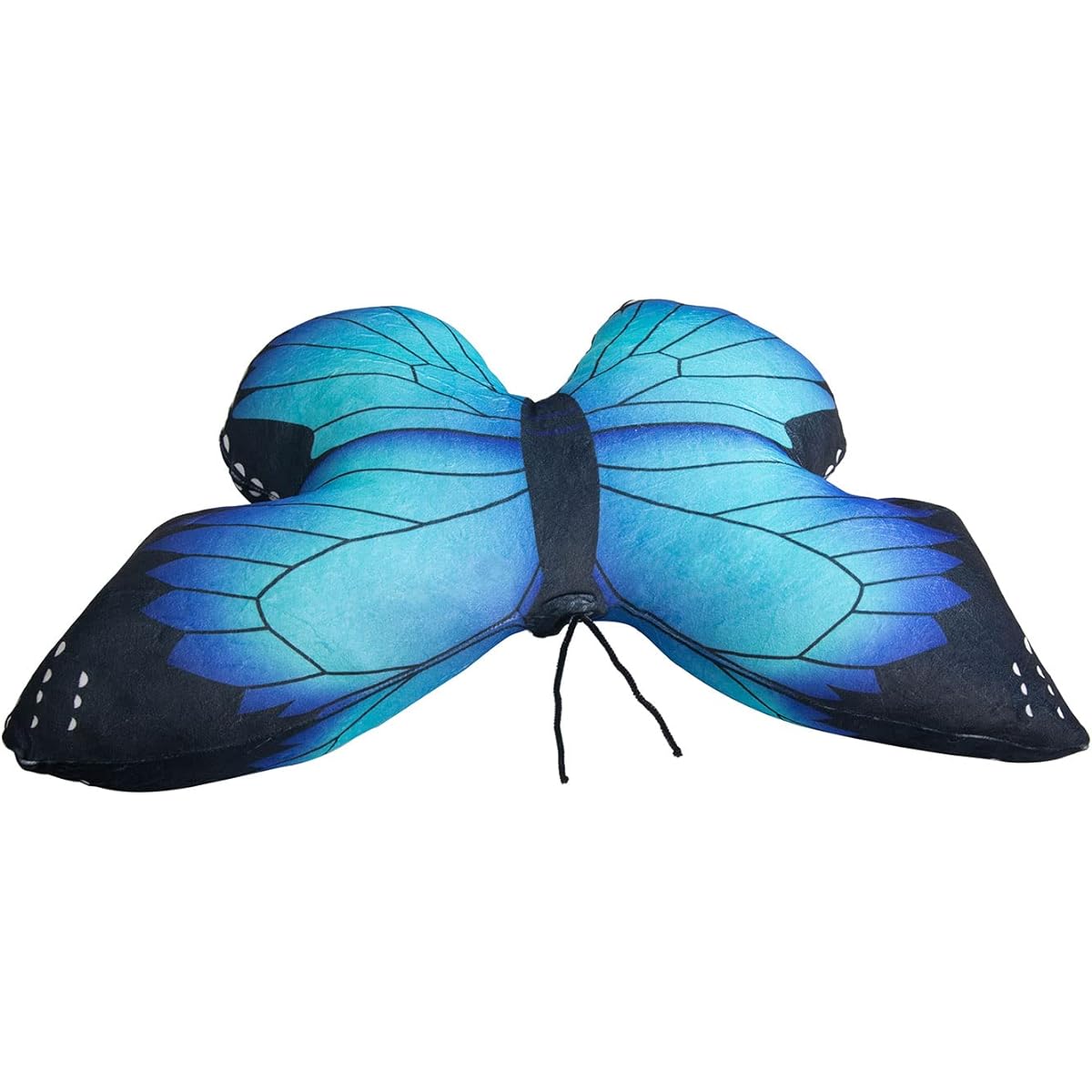 LINIL Butterfly Plush Pillow Funny 3D Blue Giant Butterfly Shaped Plush Throw Accent Cushion Decorative Stuffed Animal Toy 23" x 18"