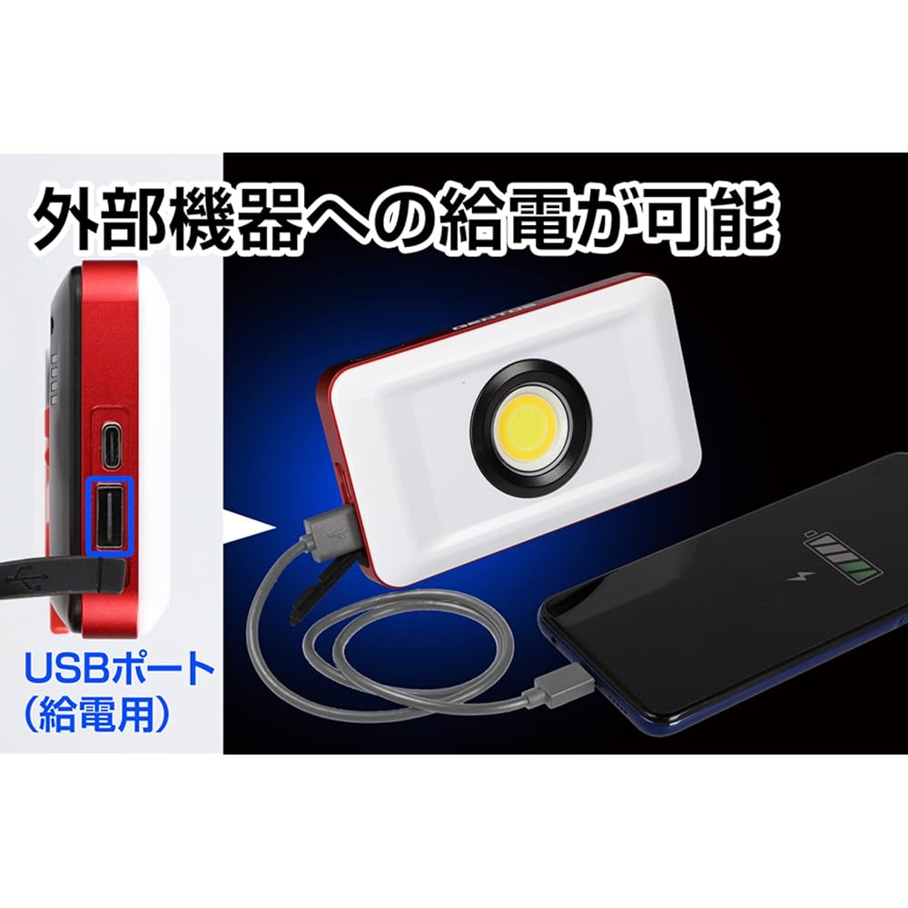 GENTOS GZ-316 Floodlight LED Work Light USB Rechargeable [1200 Lumens of Brightness/8 Hours of Practical Lighting/Dust Resistant/Water Resistant] Uses Dedicated Rechargeable Battery Gantz GZ-316