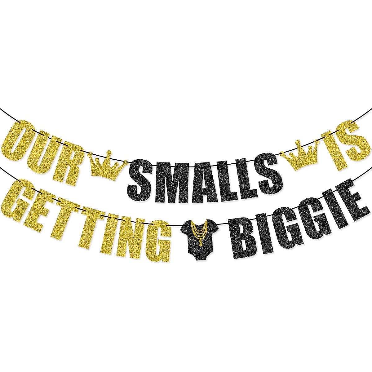 Our Smalls is Getting Biggie Banner Hip Hop First Birthday Big One 1st Birthday Party Decorations