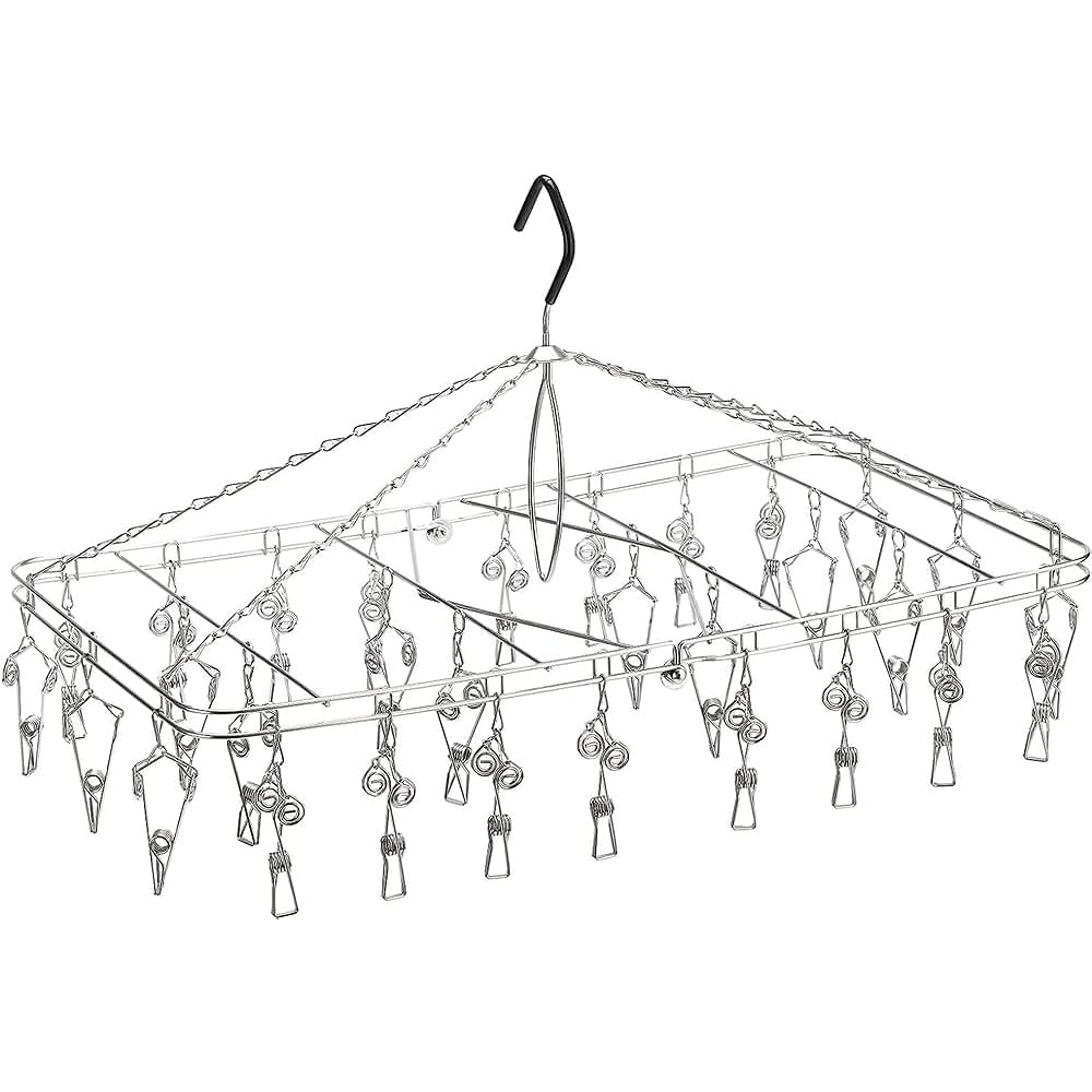 Ohki Easy Pinch Laundry Hanger 30 Pinch Pinch Hanger Foldable Stainless Steel Hanger SDL 00560-3