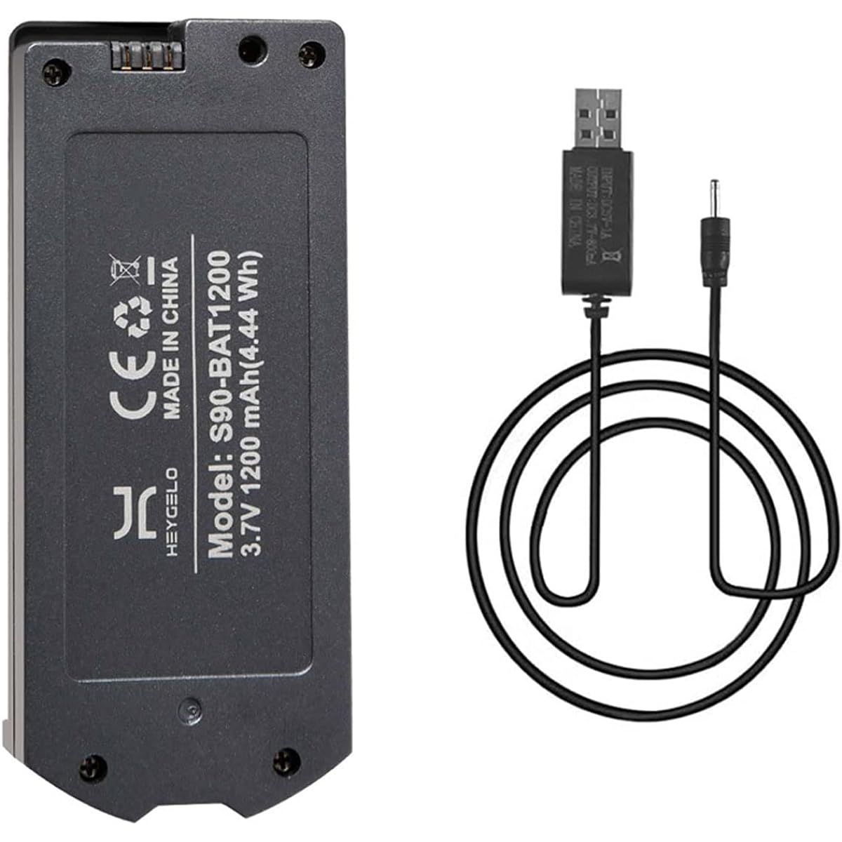 Heygelo Spare Original Battery for S90 Drone with Camera Rechargeable Modular Battery with Jack Port USB Charging Cable