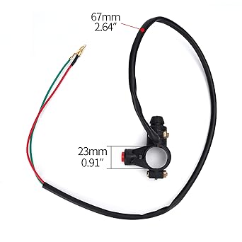 Universal Wire Cord Lanyard Kill Stop Switch Motorcycle Quad ATV Dirt Bike 7/8" 22mm with Handlebar